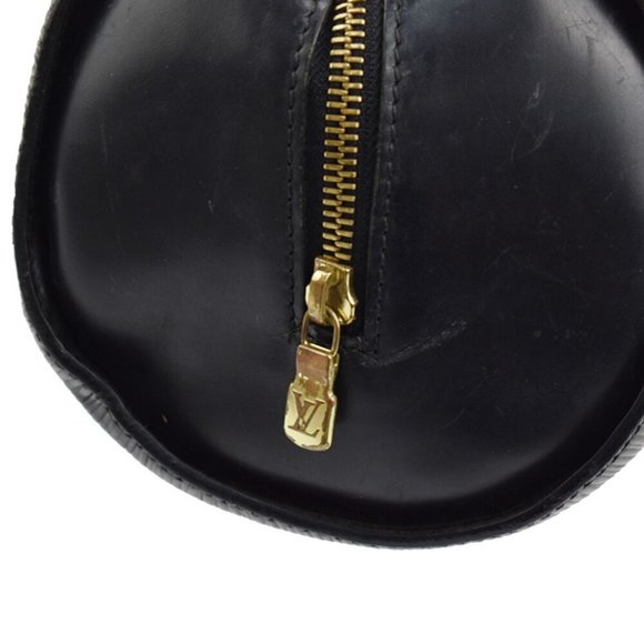 Vintage LOUIS VUITTON Soufflot Hand Bag Epi Leather Black Gold France - Picture 7 of 10